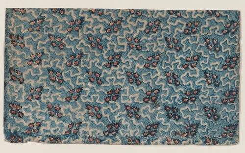 Sheet with overall abstract pattern by anonymous, print, 1800-1900
