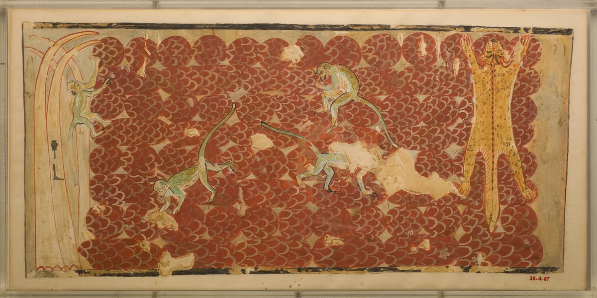 Provisions from Nubia Stored in the Temple, Tomb of Rekhmire by Nina de Garis Davies, artwork, -1479--1425