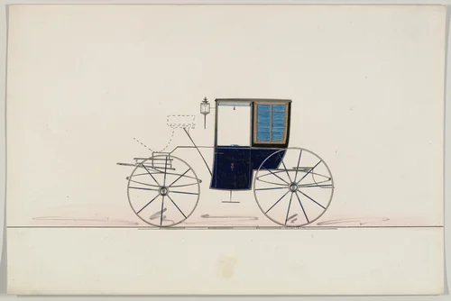 Coupe (unnumbered) by Brewster & Co., drawing, 1850-1870
