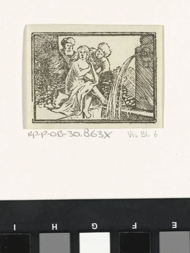 Susanna en de ouderlingen by Dirck de Bray, print, 1635-1694
