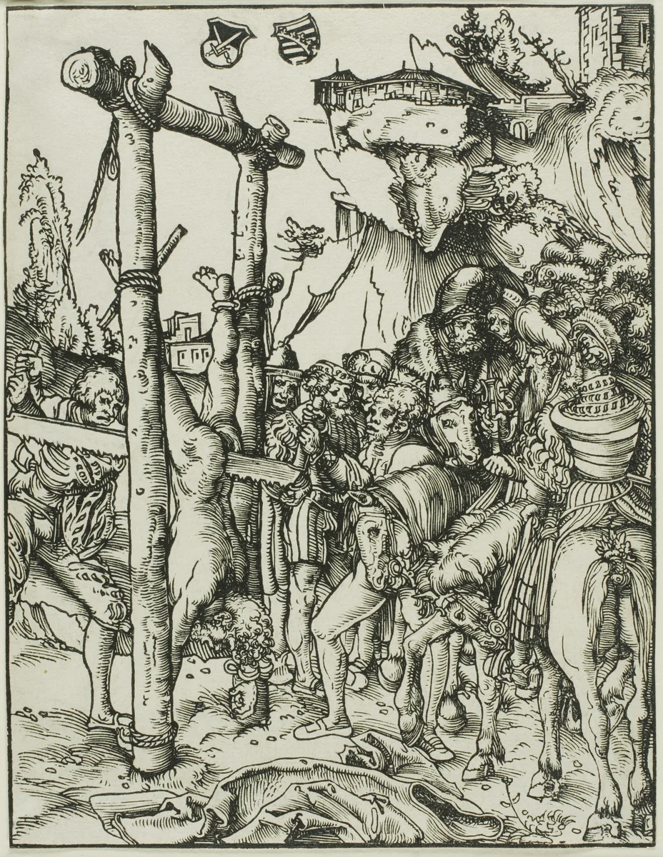 Saint Simon, from The Martyrdom of the Apostles by Lucas Cranach the Elder, print, 1507-1517