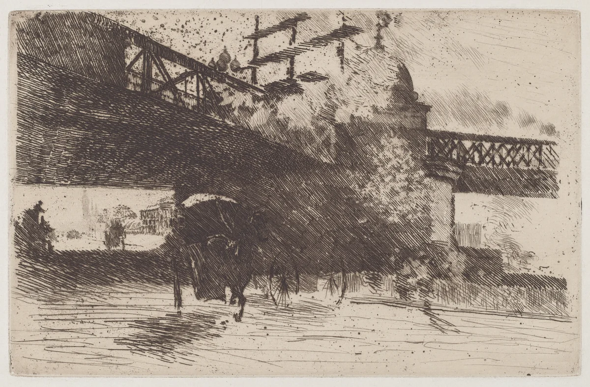 View Taken in London (Vue prise á Londres) by Giuseppe de Nittis, print, 1871-1881
