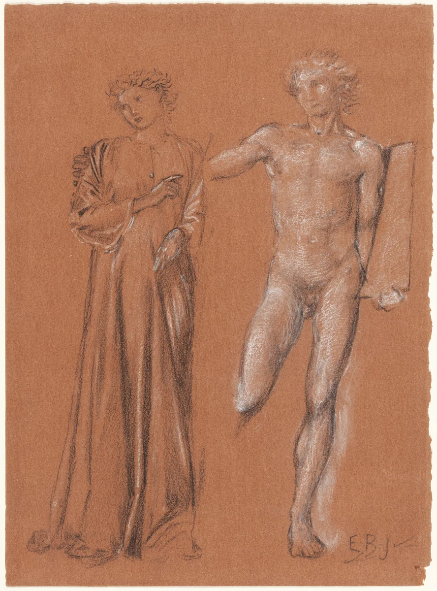 Orpheus and Eurydice by Edward Coley Burne-Jones, drawing, 1833-1898