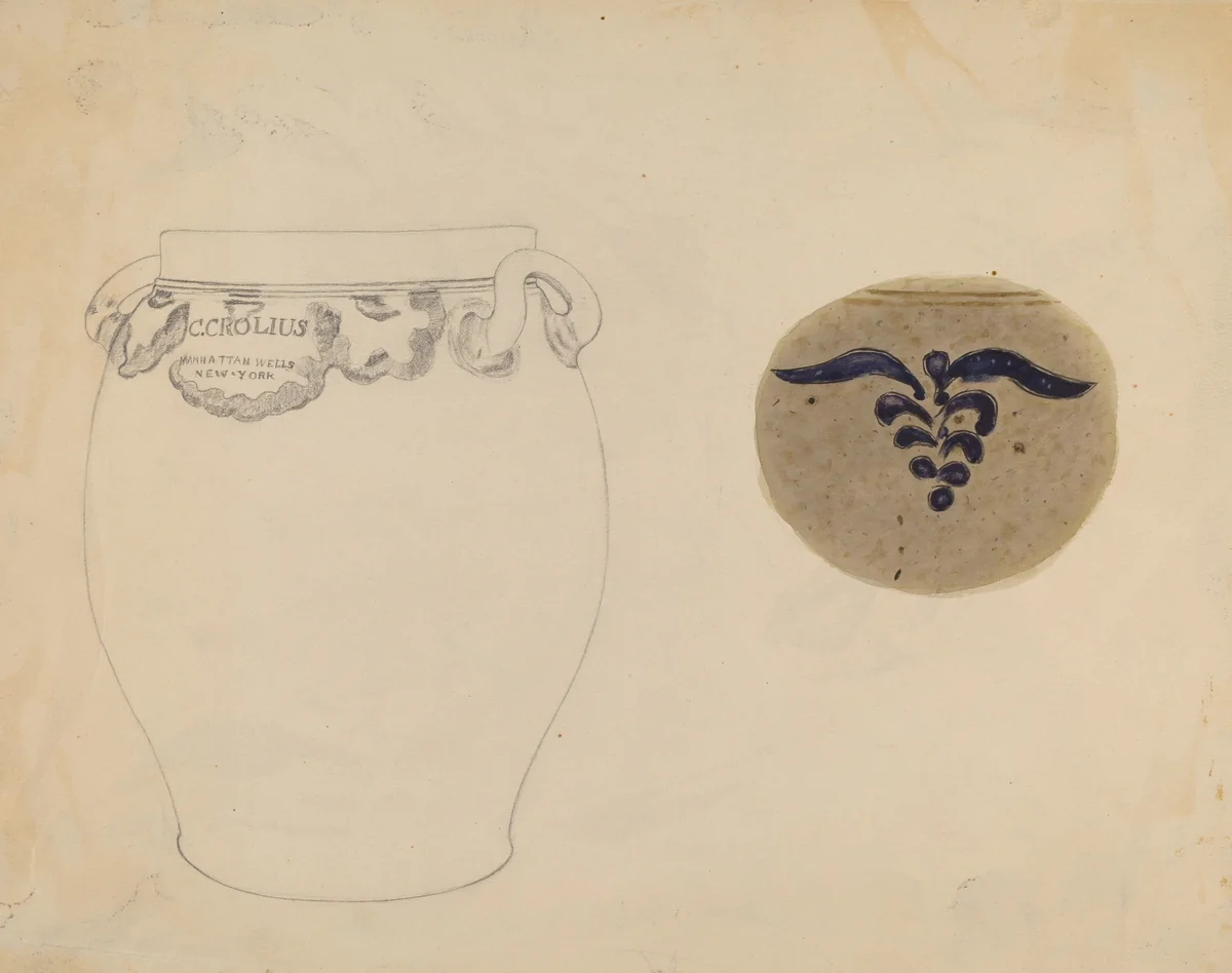 Crock by Charles Caseau, index of american design, 1938