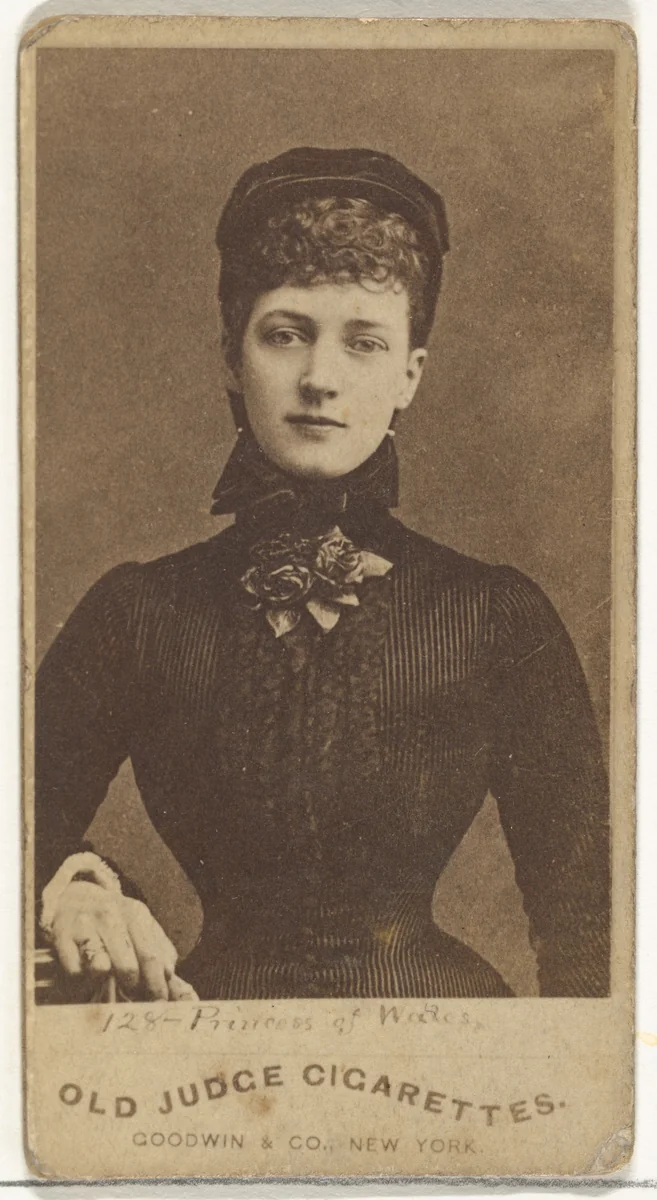 Princess of Wales, from the Actors and Actresses series (N171) for Old Judge Cigarettes by Goodwin & Company, photograph, 1886-1890