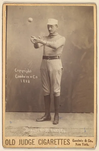 Bogart, 1st Base, Indianapolis, from the series Old Judge Cigarettes by Goodwin & Company, photograph, 1888