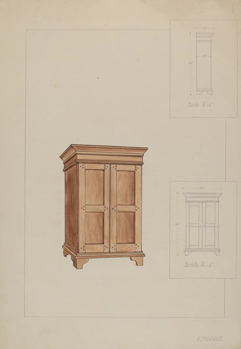 Wardrobe by Katharine Morris, index of american design, 1937