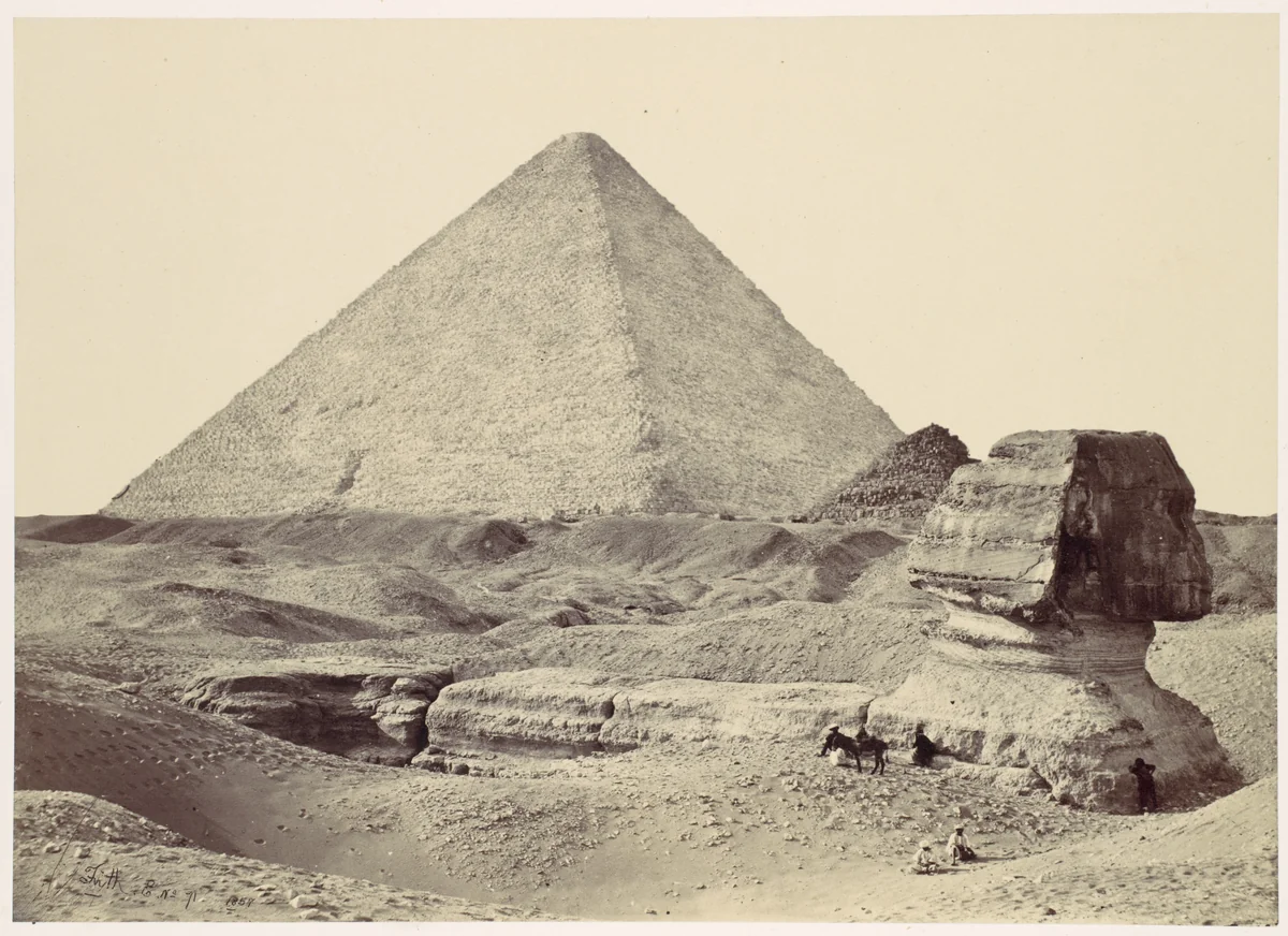 The Sphynx and Great Pyramid, Geezeh by Francis Frith, photograph, 1857