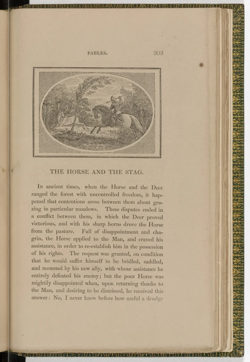 Headpiece (page 303) from The Fables of Aesop by Thomas Bewick, illustrated book, 1818