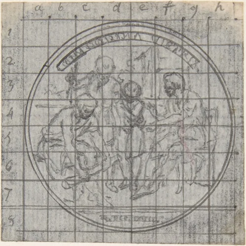Design for a Box-Lid or Medal by Hubert François Gravelot, drawing, 1710-1773