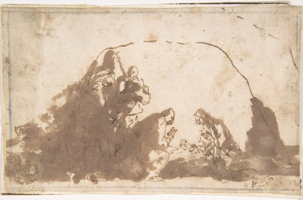 Adoration of the Magi by anonymous, drawing, 1600-1699