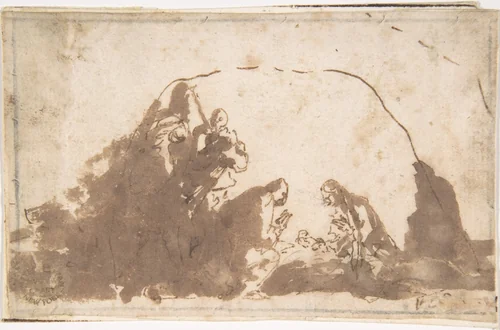 Adoration of the Magi by anonymous, drawing, 1600-1699