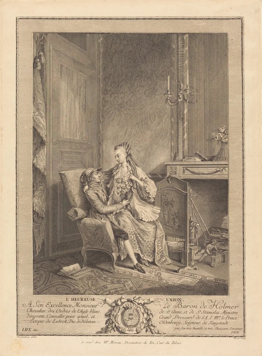 The Happy Union by Louis Bosse, print, 1690-1830