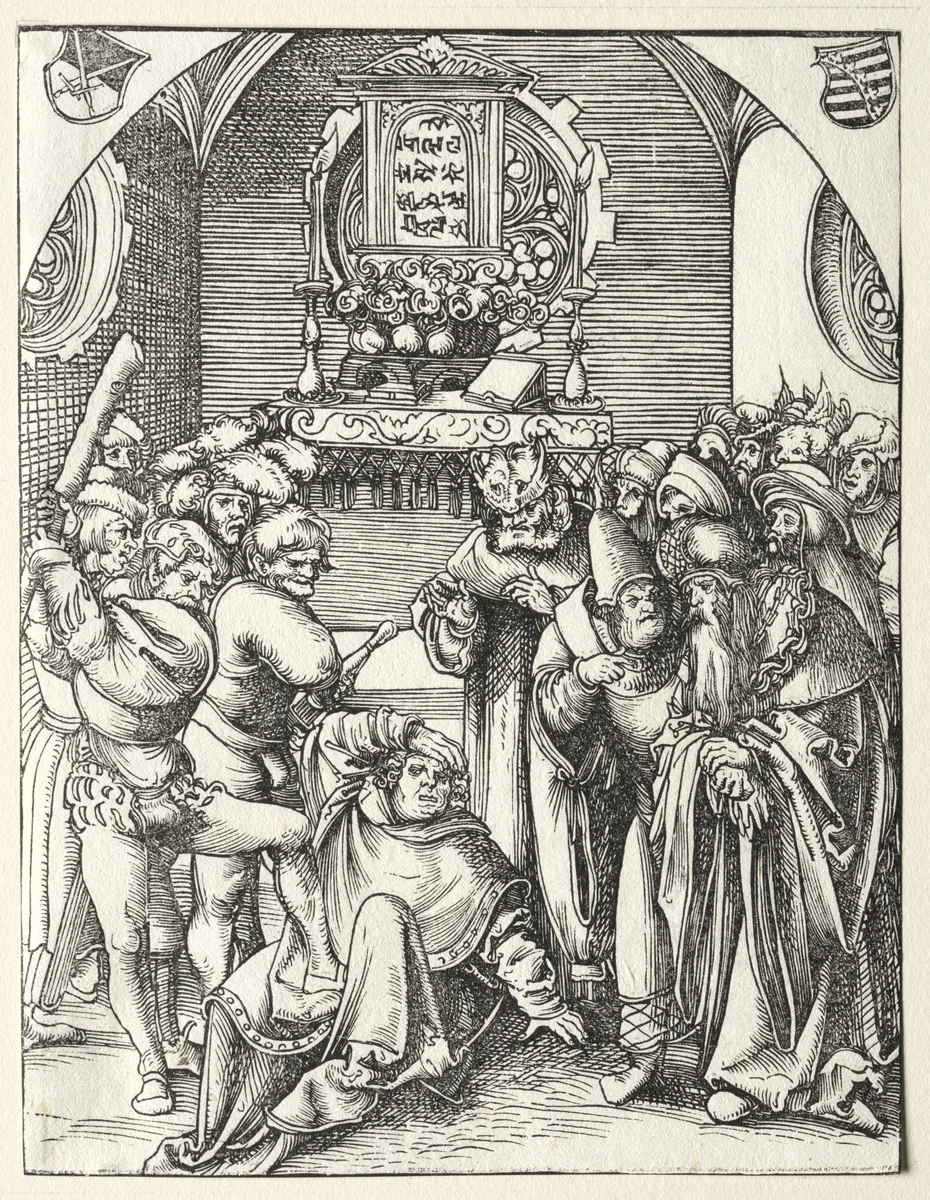Martyrdom of St. Judas Thaddeus by Lucas Cranach, print
