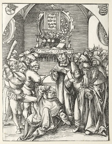 Martyrdom of St. Judas Thaddeus by Lucas Cranach, print