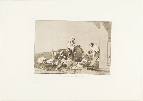 It's no use crying out, plate 58 from The Disasters of War by Francisco José de Goya, print, 1812-1815