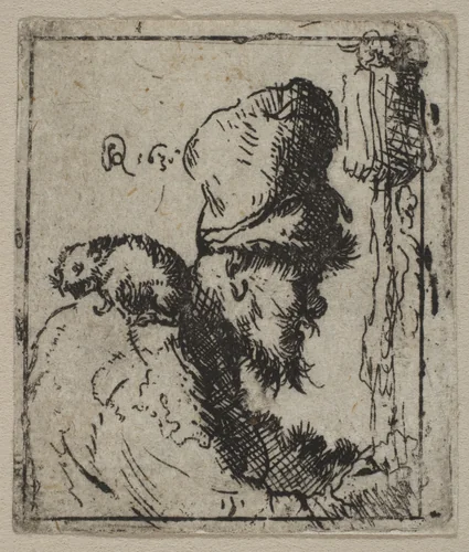 Head of a Rat Catcher by Rembrandt van Rijn, print, 1600-1699