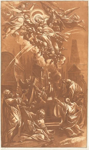 The Ascension of the Virgin by Johann Gottlieb Prestel
Guido Reni
Lodovico Carracci, print, 1776