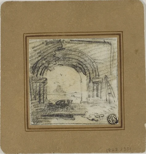 Sketch of an Arch by Richard Wilson, drawing, 1734-1808
