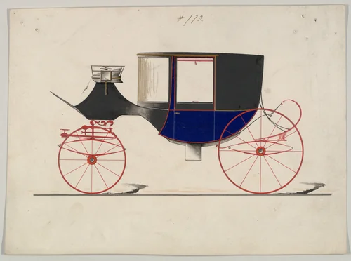 Clarence # 773 by Brewster & Co., drawing, 1850-1870