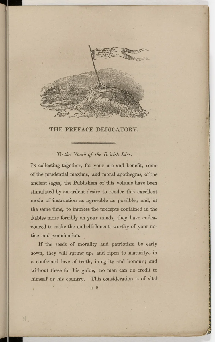 Headpiece (page iii) from The Fables of Aesop by Thomas Bewick, illustrated book, 1818