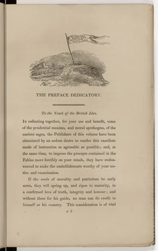 Headpiece (page iii) from The Fables of Aesop by Thomas Bewick, illustrated book, 1818