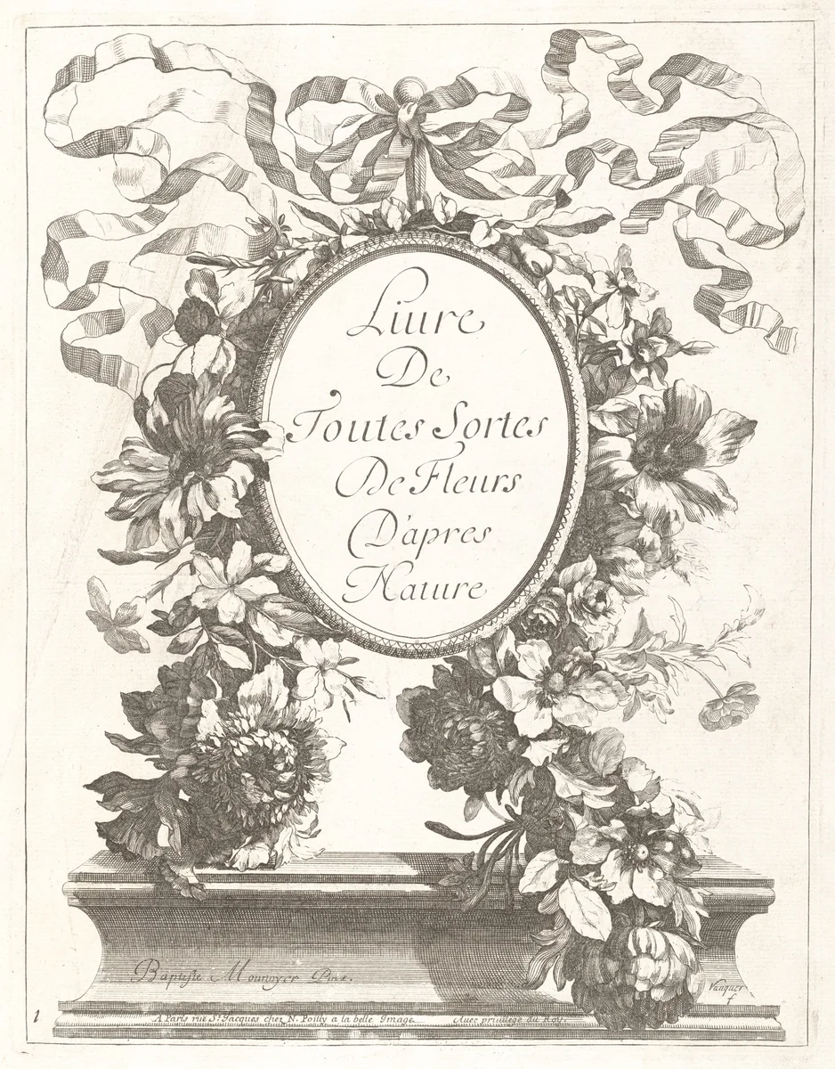 Livre de Toutes Sortes De Fleurs D'apres Nature by Jean Baptiste Monnoyer, book, 1665-1685