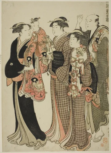 Kamioki, from the series "A Brocade of Eastern Manners (Fuzoku Azuma no nishiki)" by Torii Kiyonaga (鳥居清長), print, 1778-1789