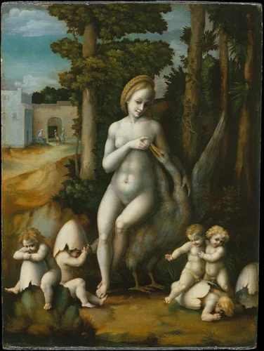 Leda and the Swan by Bachiacca, painting, 1515-1557