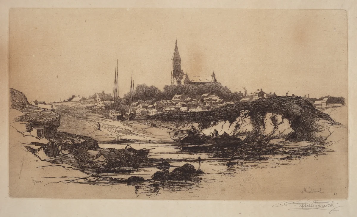 Marblehead by Stephen Parrish, print, 1881