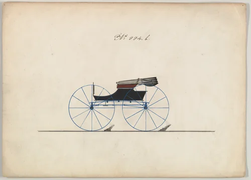 Design for Wagon, no. 994b-2 by Brewster & Co., drawing, 1850-1870
