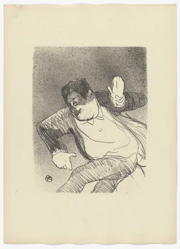 Caudieux at the Petit Casino (Caudieux, Petit Casino) from Le Café Concert by Henri de Toulouse-Lautrec, illustrated book, 1893