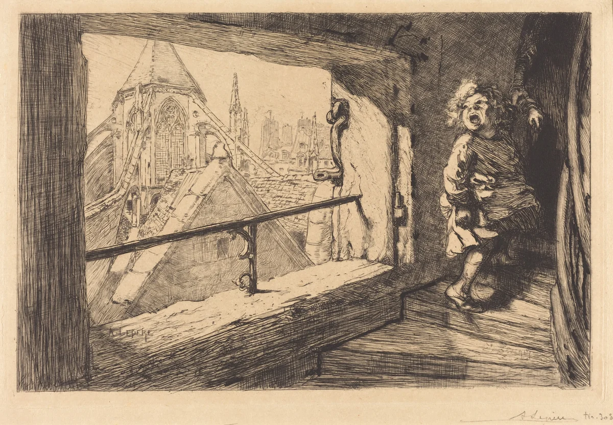 Les toits de Saint-Severin by Auguste Lepère, print, 1889
