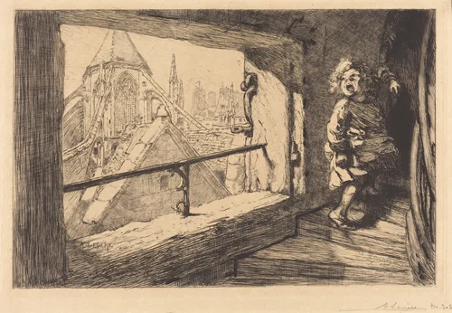 Les toits de Saint-Severin by Auguste Lepère, print, 1889