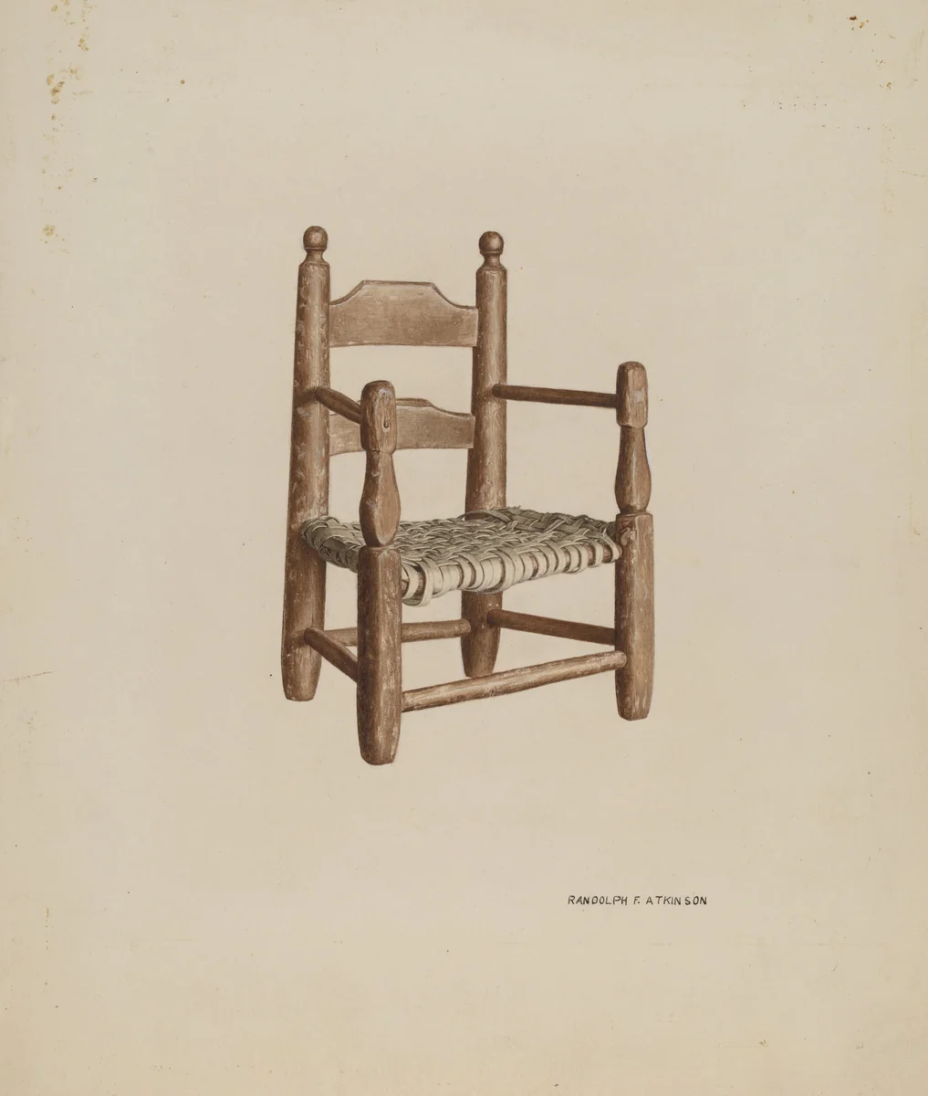Child's Chair by Randolph Atkinson, index of american design, 1940