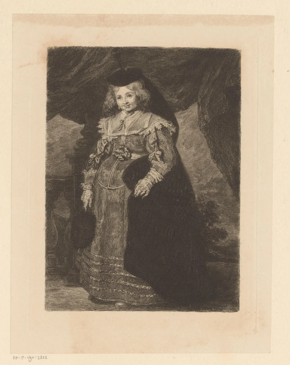 Portret van Emerentia van Beresteyn by William Unger, print, 1847-1889