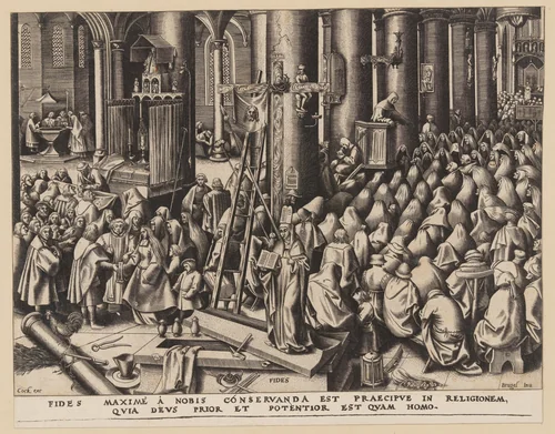 Faith, from The Seven Virtues by Philip Galle, print, 1559