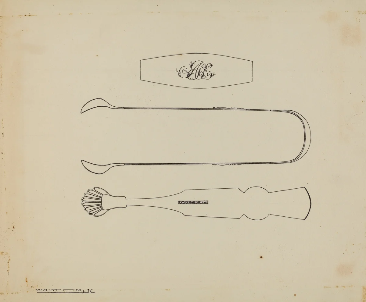 Silver Sugar Tongs by Kalamian Walton, index of american design, 1939