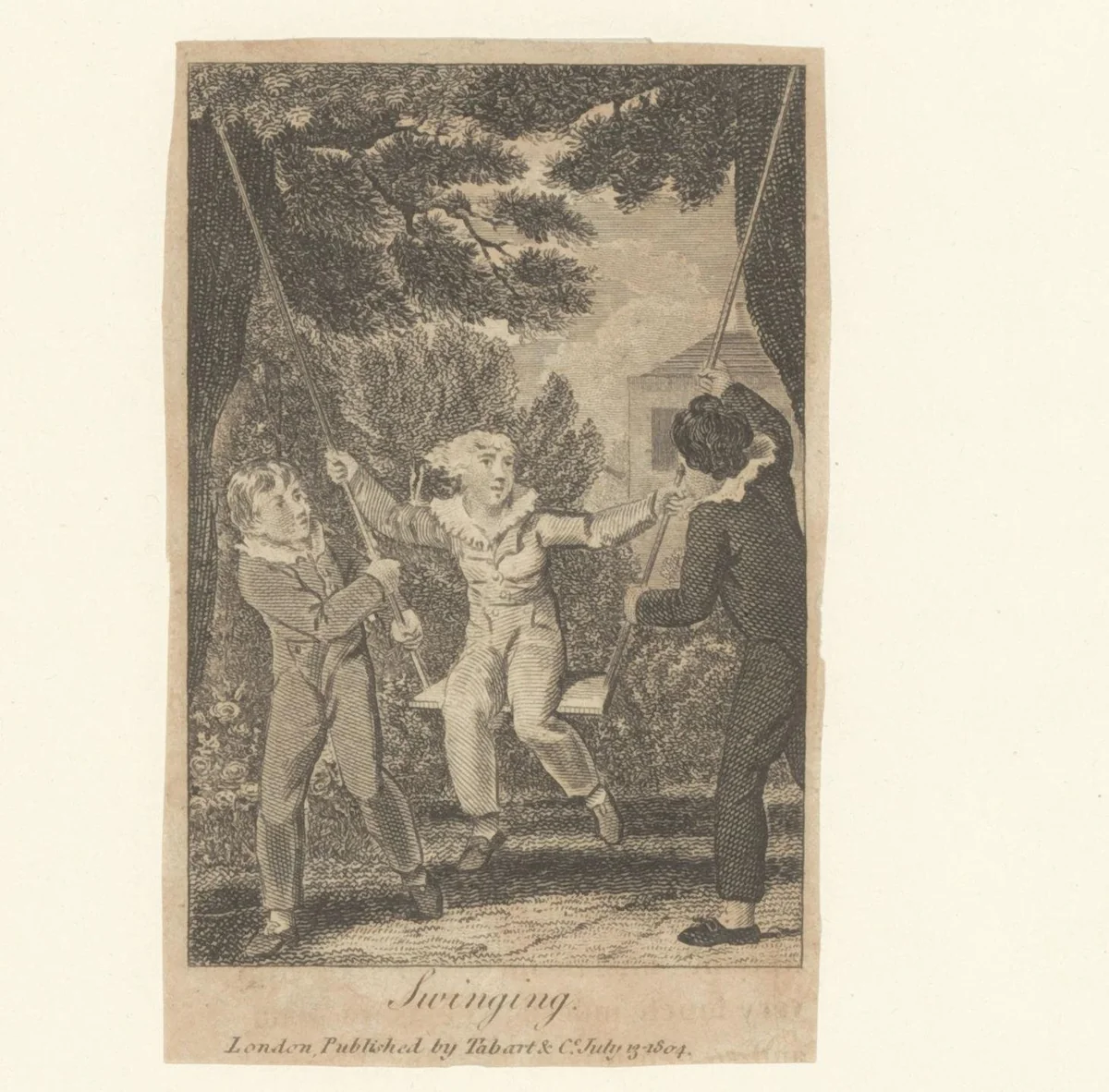Schommelende kinderen by anonymous, print, 1812