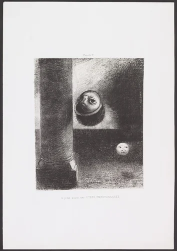 There Were Also Embryonic Beings (Il y eut aussi des êtres embryonnaires) from Homage to Goya (Hommage à Goya) by Odilon Redon, print, 1885