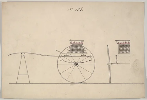 Dog Cart #106 by Brewster & Co., drawing, 1850-1865