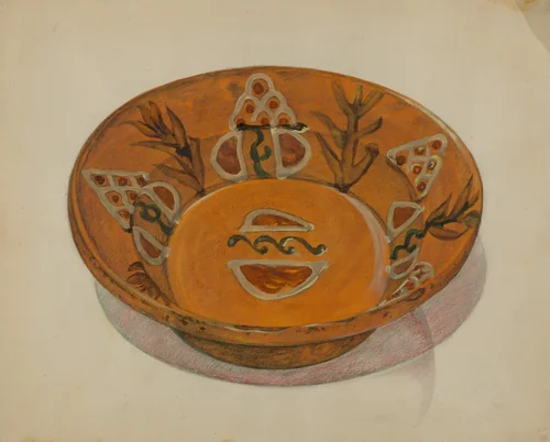 Pa. German Bowl by Hyman Pearlman, index of american design, 1936