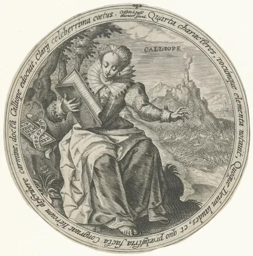 Calliope by Crispijn van de Passe, print, 1598-1611