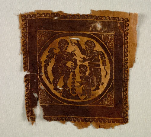 Ornamental Square from a Tunic by Unknown, textile, 400-499