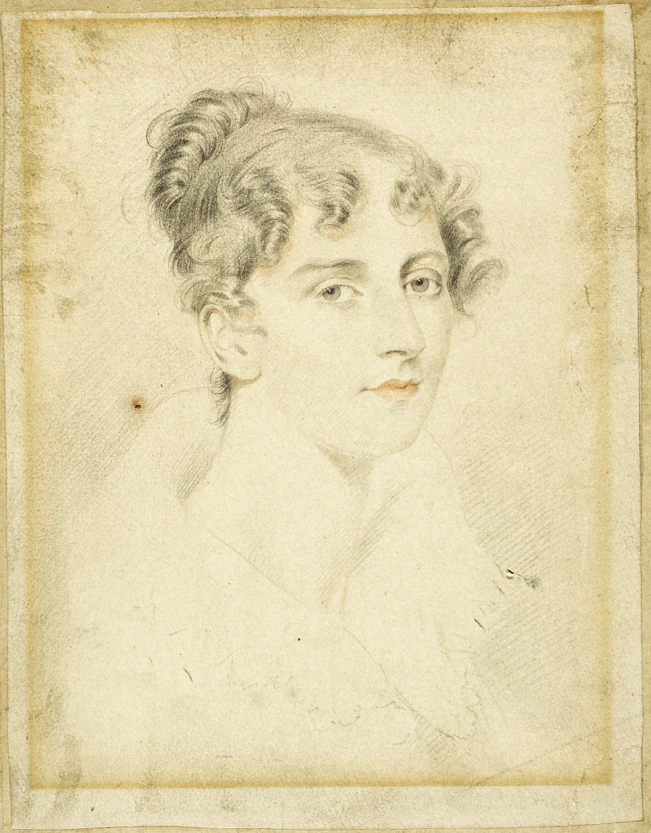 Portrait of Ann Denman Flaxman by George Henry Harlow, drawing, 1789-1830