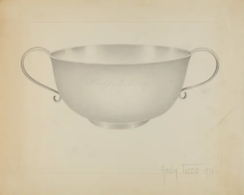 Silver Bowl by Amelia Tuccio, index of american design, 1936