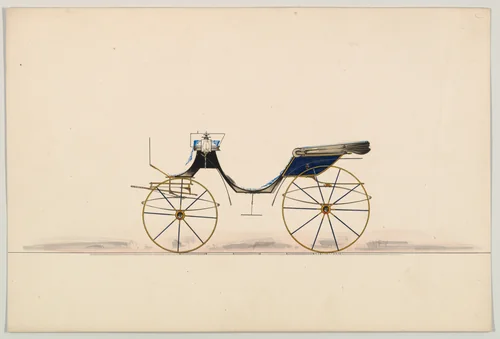 Cabriolet (unnumbered) by Brewster & Co., drawing, 1875-1885
