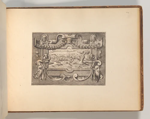 Series of Cartouches, in: Targhe ed altri ornati di varie e capricciose invenzioni (Cartouches and other ornaments of various and capricious invention, page 51) by Cornelis Bos, book, 1540-1560