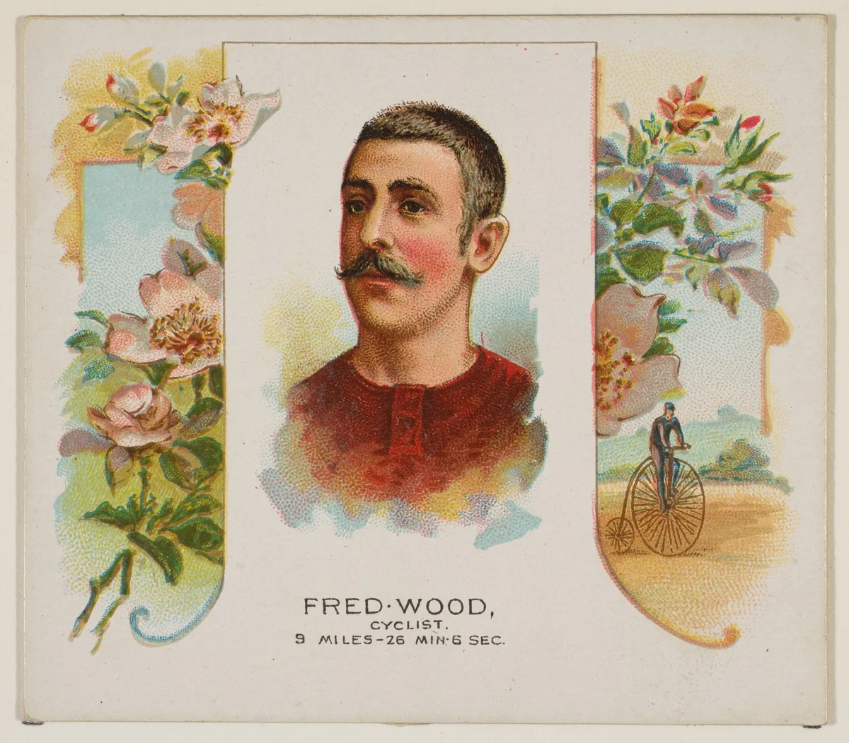 Fred Wood, Cyclist, from World's Champions, Second Series (N43) for Allen & Ginter Cigarettes by Allen & Ginter, print, 1888