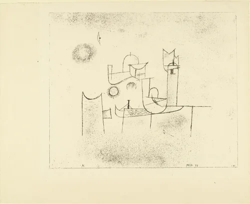 Sun in the Gate (Sonne im Thor) by Paul Klee, print, 1923